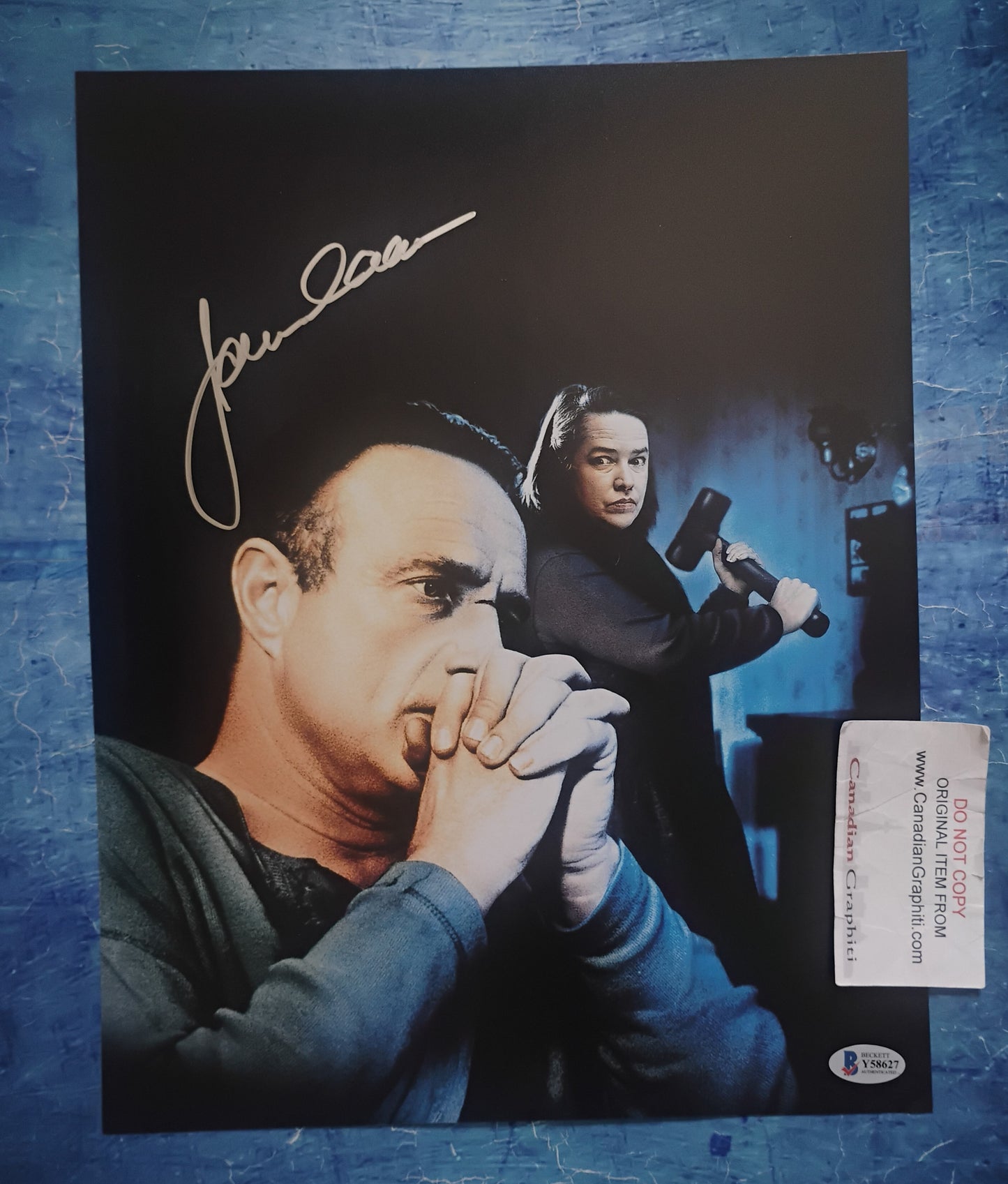 James Caan Hand Signed Autograph 11x14 Photo BAS COA Misery