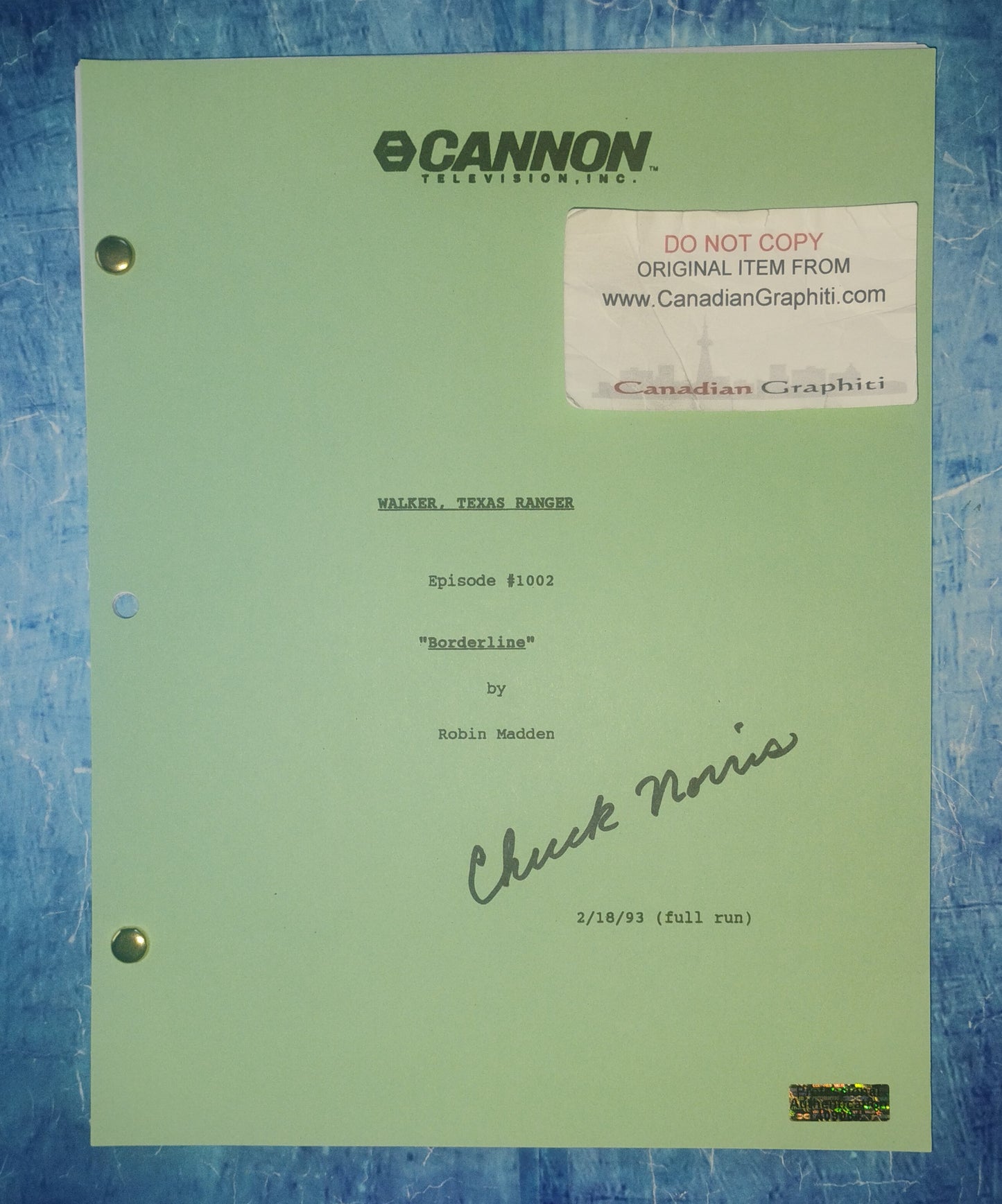 Chuck Norris Hand Signed Autograph Walker Texas Ranger Script COA