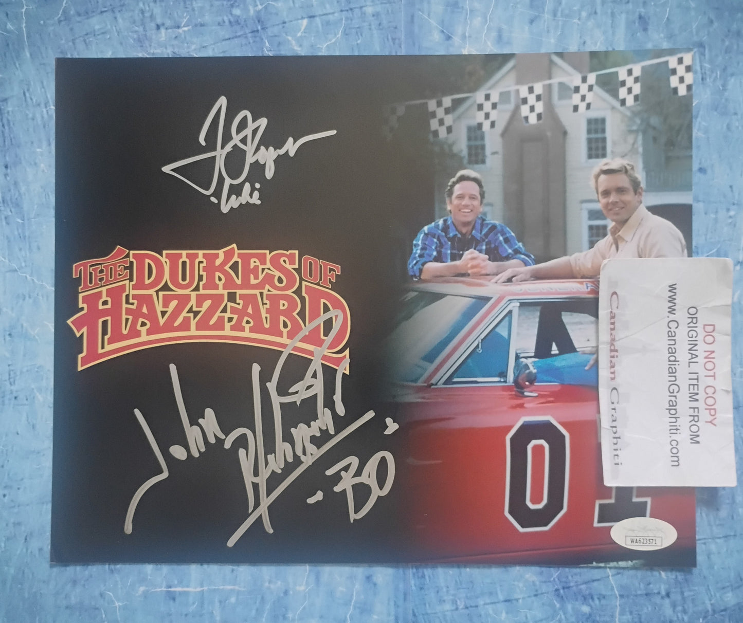 Tom Wopat & John Schneider Hand Signed Autograph 8x10 Photo JSA COA Dukes Of Hazzard