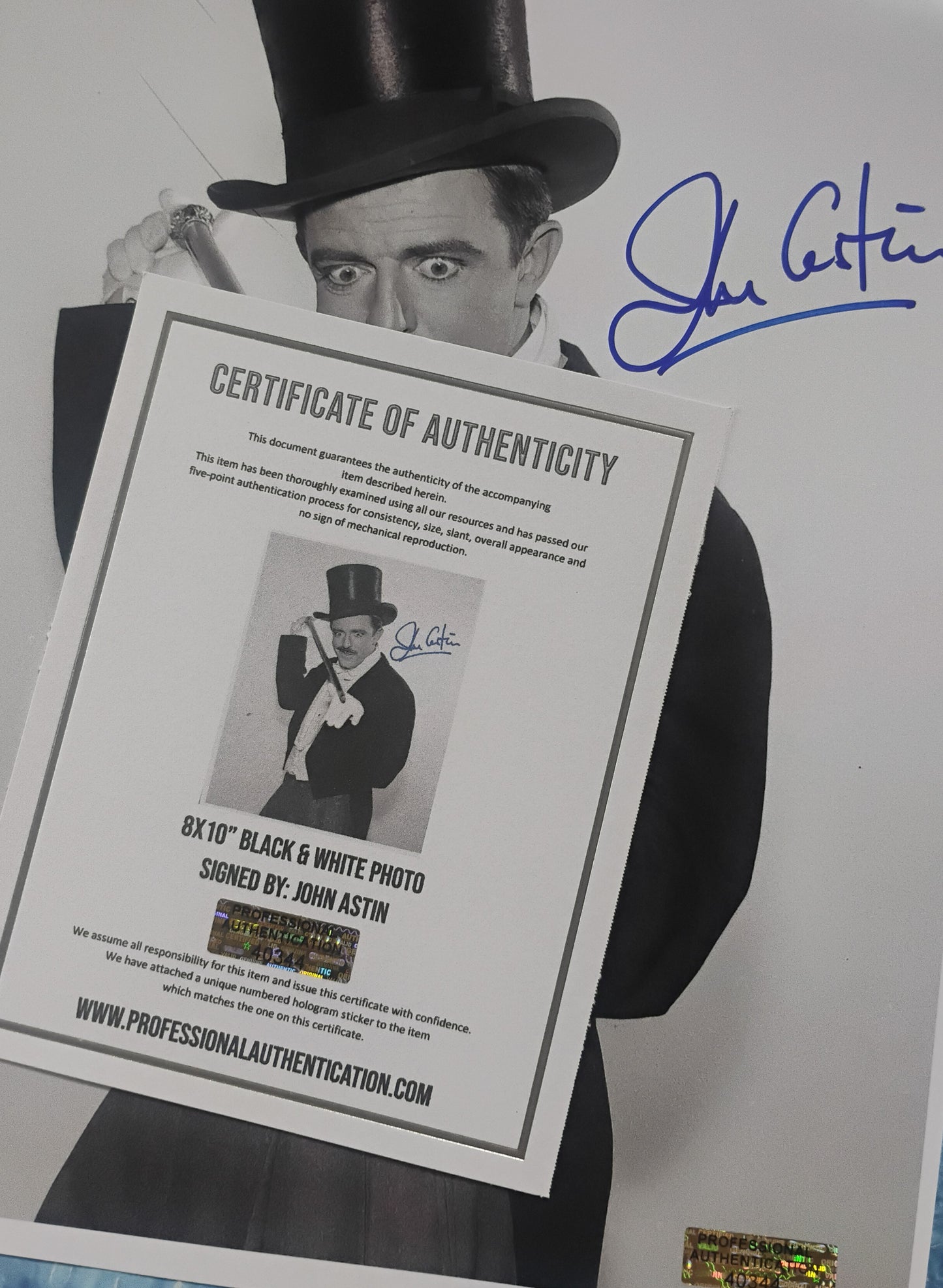 John Astin Hand Signed Autograph 8x10 Photo COA Batman
