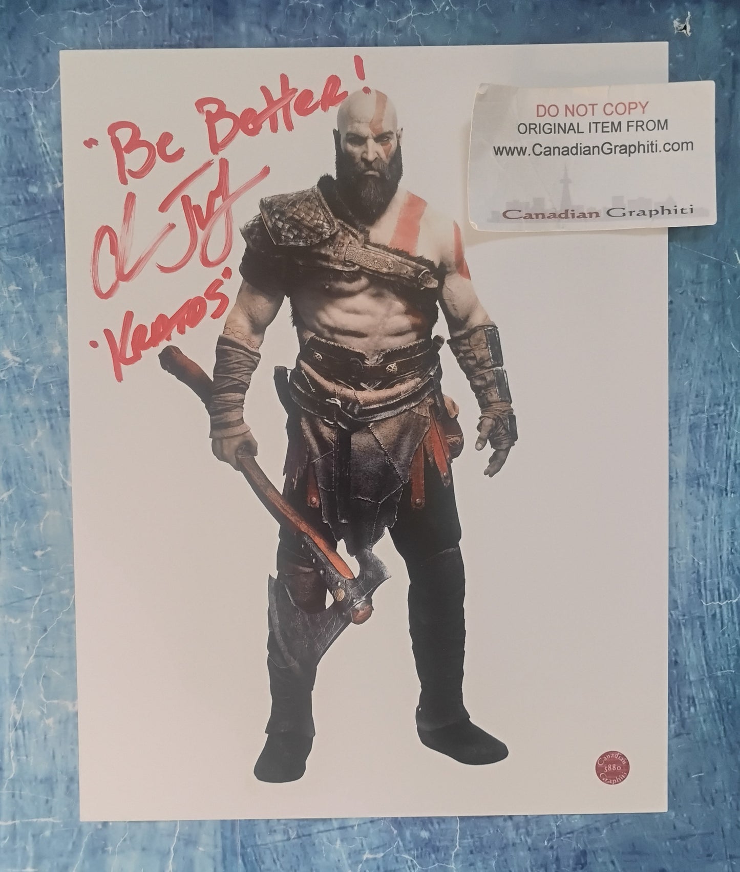 Christopher Judge Hand Signed Autograph Photo OPix COA God Of War Kratos