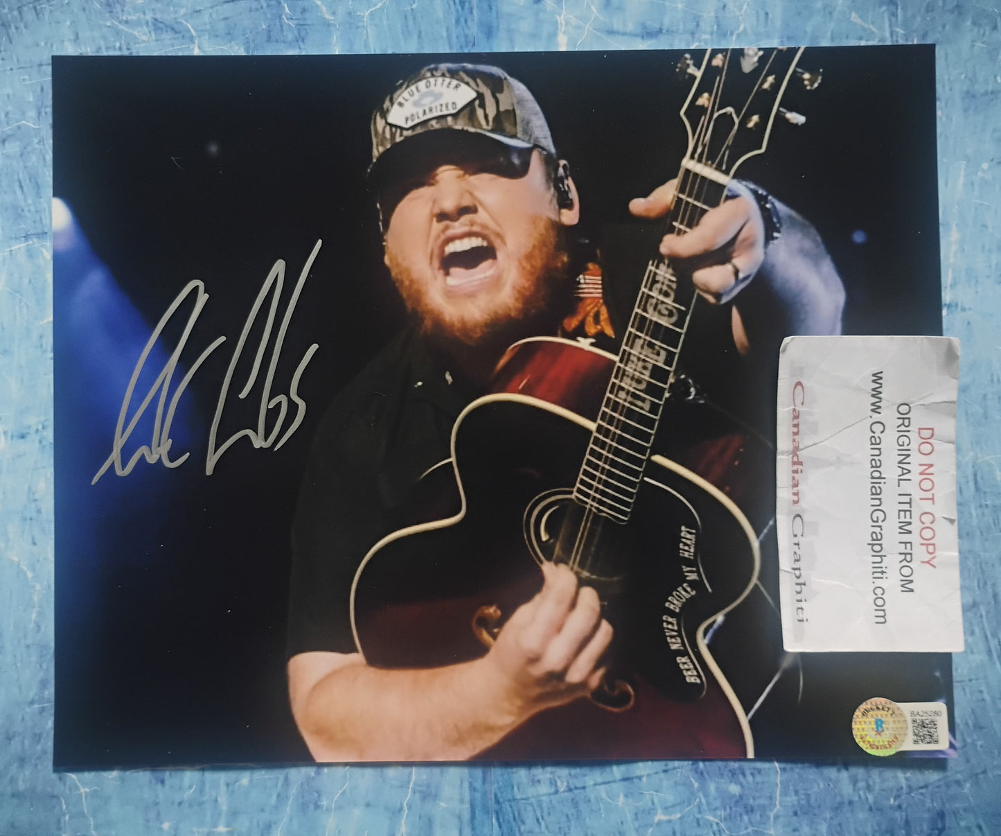 Luke Combs Hand Signed Autograph 8x10 Photo BAS COA