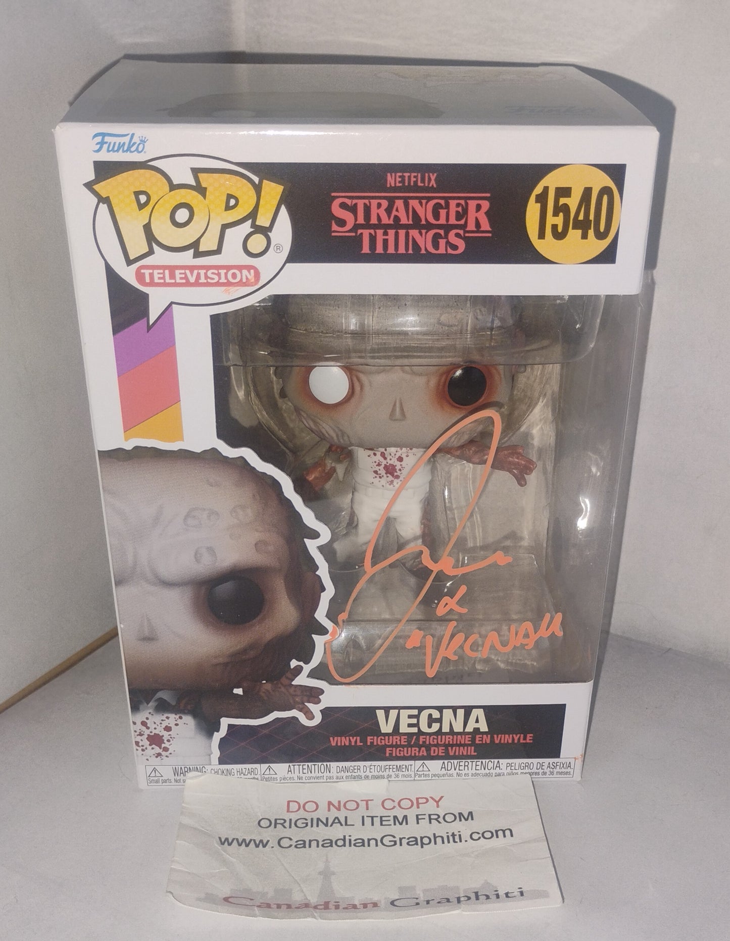 Jamie Campbell Bower Hand Signed Autograph Stranger Things Funko Pop COA Vecna