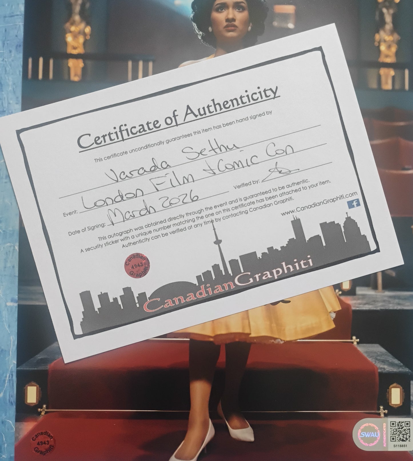 Varada Sethu Hand Signed Autograph 8x10 Photo SWAU COA Doctor Who