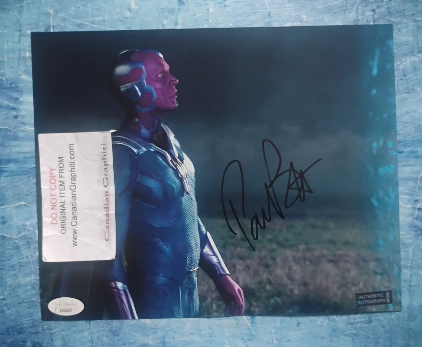 Paul Bettany Hand Signed Autograph 8x10 Photo JSA COA Vision