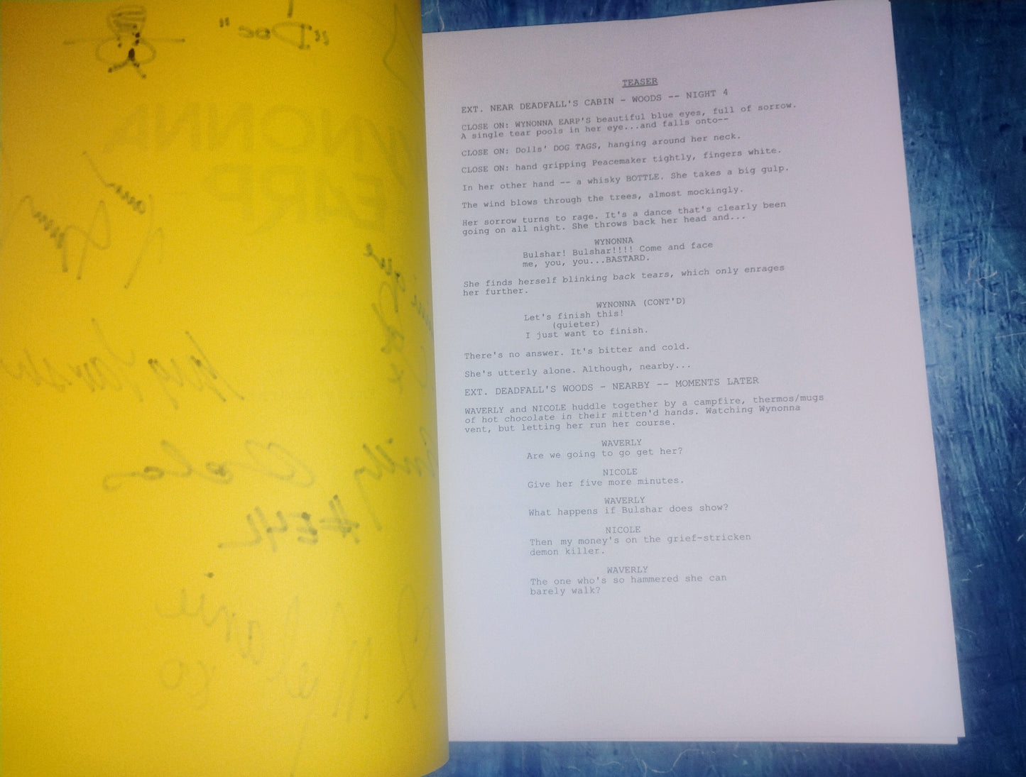 Wynonna Earp 6x Cast Hand Signed Autograph Script COA