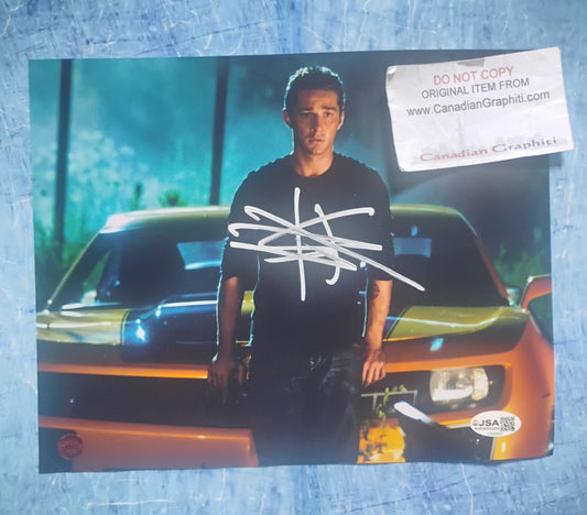 Shia LaBeouf Hand Signed Autograph 8x10 Photo COA Transformers