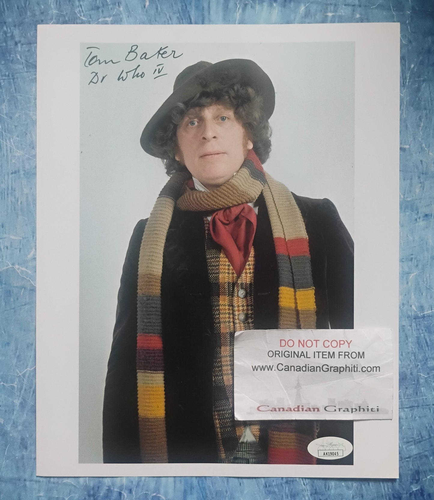 Tom Baker Hand Signed Autograph 8x10 Photo JSA COA Doctor Who