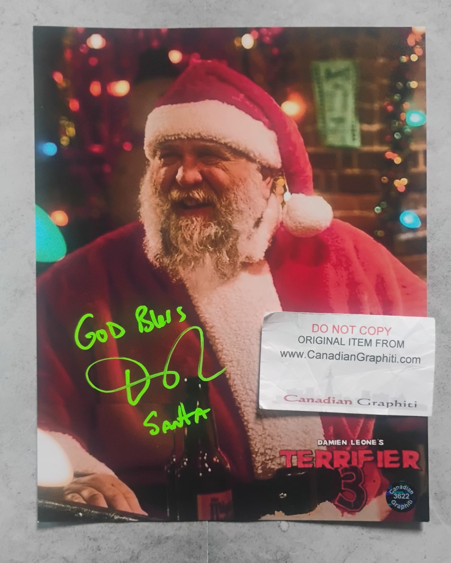Daniel Roebuck Hand Signed Autograph 8x10 Photo COA Terrifier 3 Santa