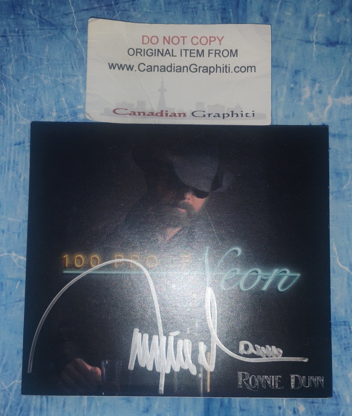 Ronnie Dunn Hand Signed Autograph CD 100 Proof Neon JSA COA