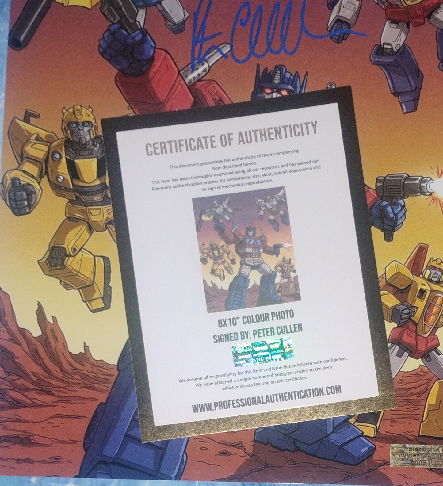 Peter Cullen Hand Signed Autograph 8x10 Photo COA Transformers