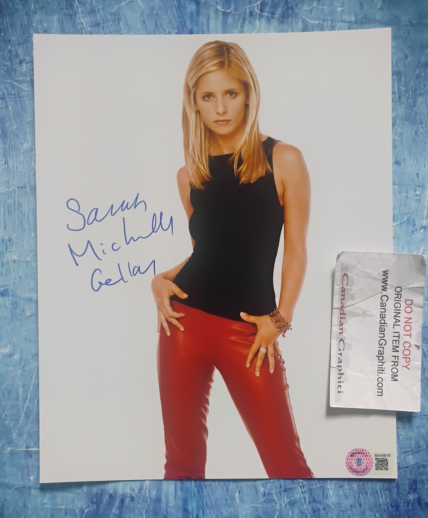 Sarah Michelle Gellar Hand Signed Autograph 8x10 Photo BAS COA Buffy The Vampire Slayer