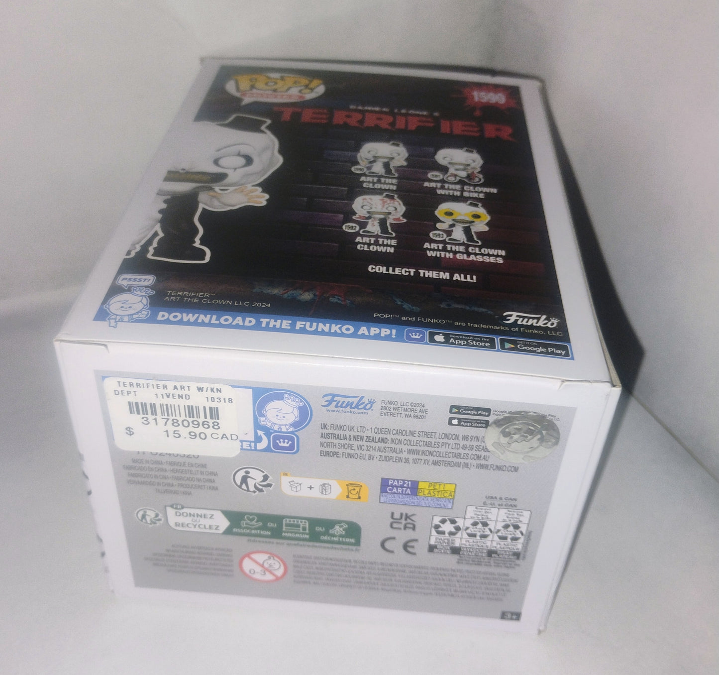 Bobby McFarlane Hand Signed Autograph Art The Clown Funko Pop COA Terrifier