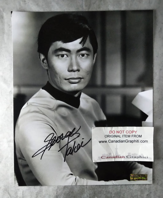 George Takei Hand Signed Autograph 8x10 Photo COA Star Trek