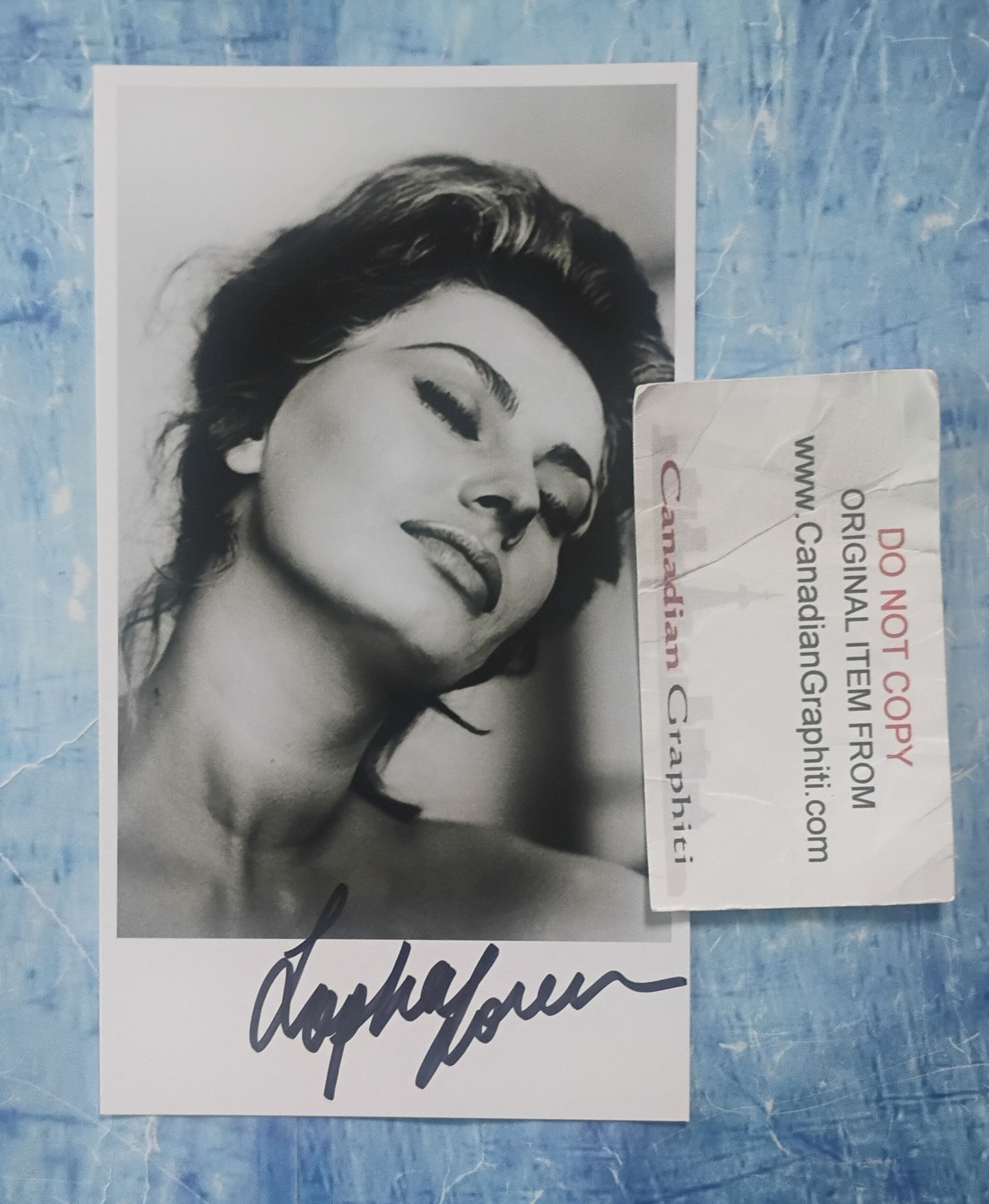Sophia Loren Hand Signed Autograph Photo COA