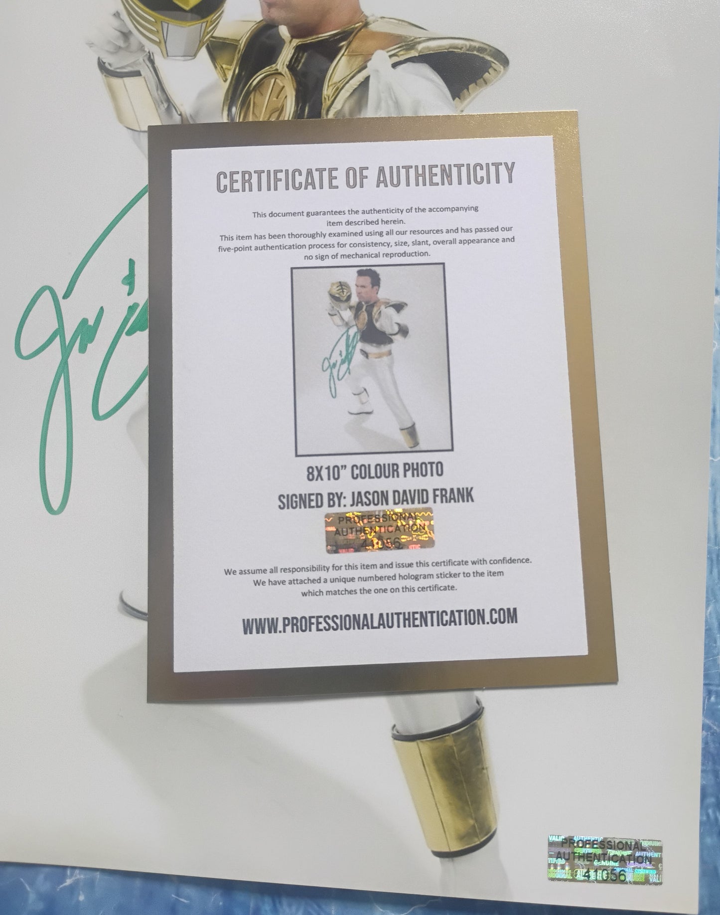 Jason David Frank Hand Signed Autograph 8x10 Photo BAS COA Power Rangers