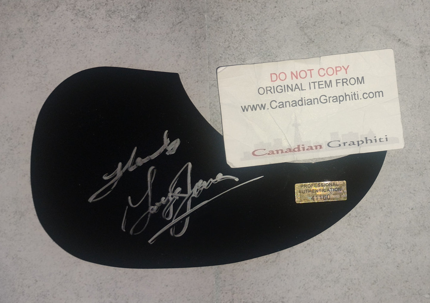 George Jones Hand Signed Autograph Guitar Pick Guard COA