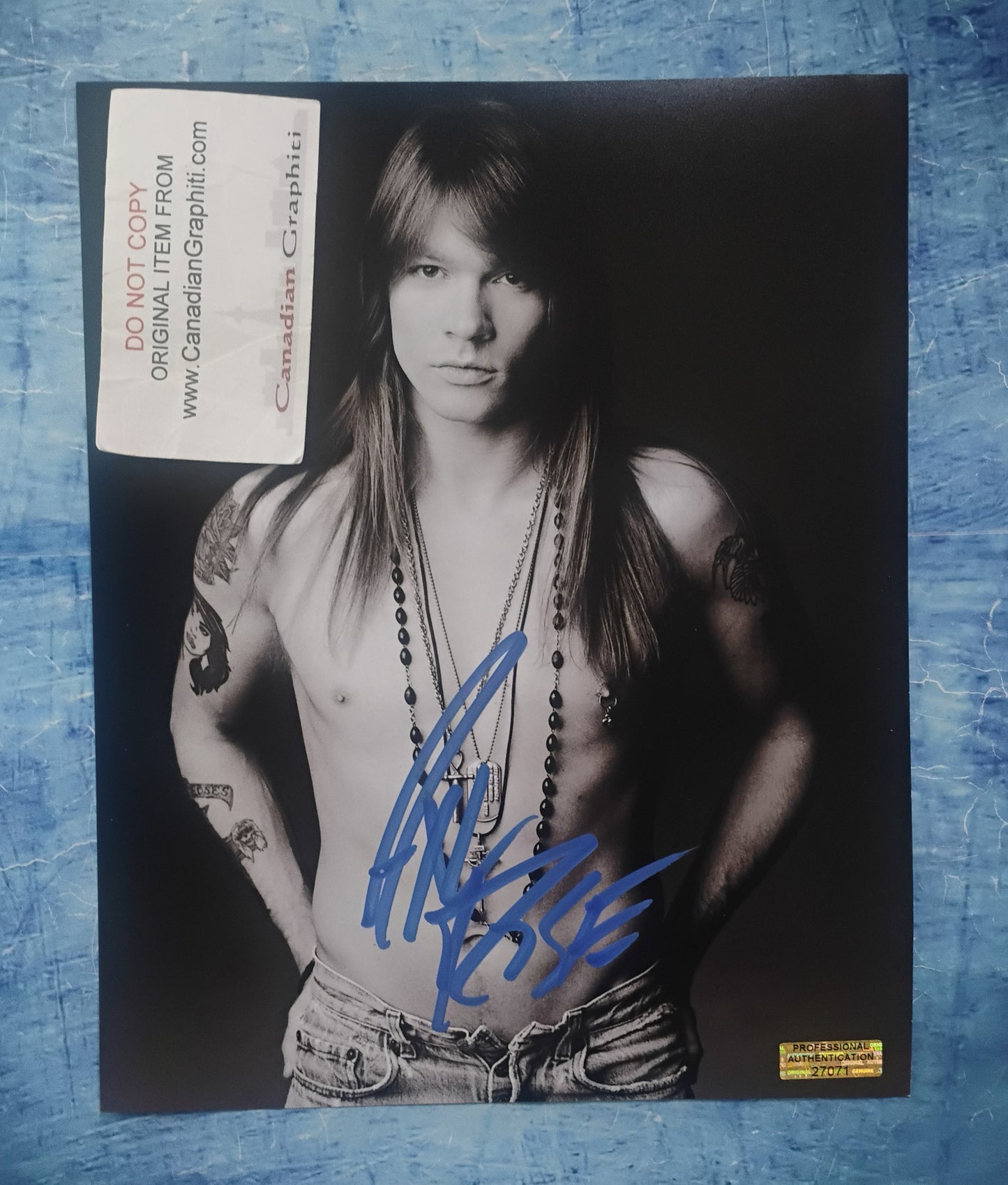 Axl Rose Hand Signed Autograph 8x10 Photo COA Guns N Roses
