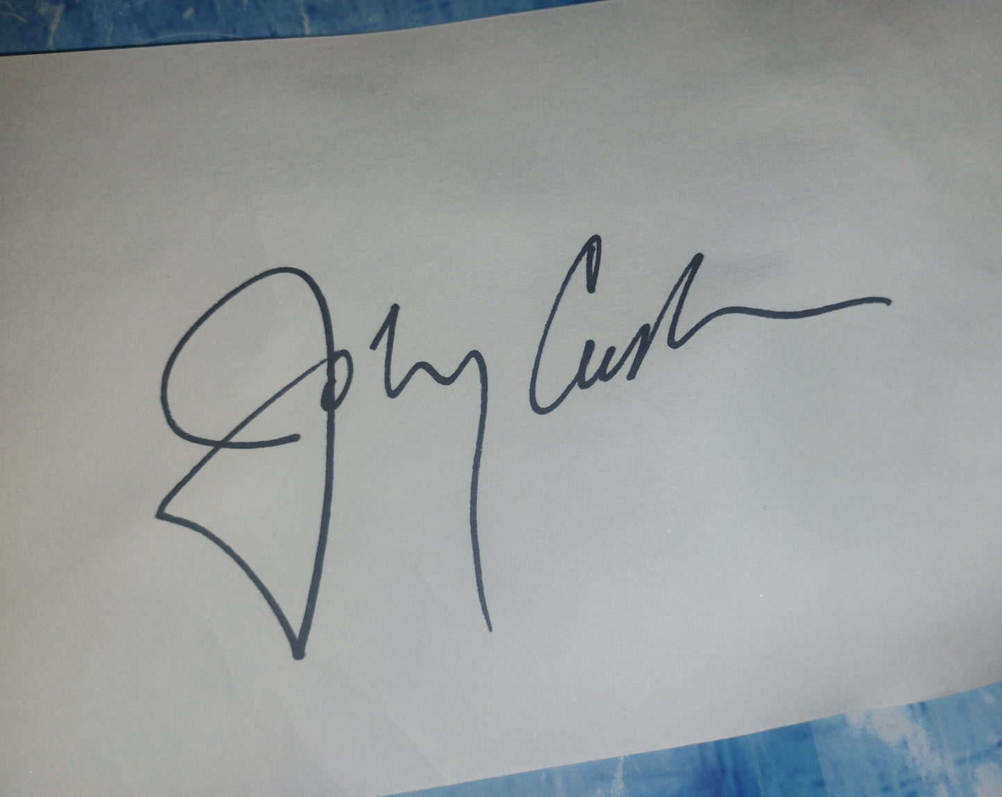 Johnny Cash Hand Signed Autograph Index Card COA