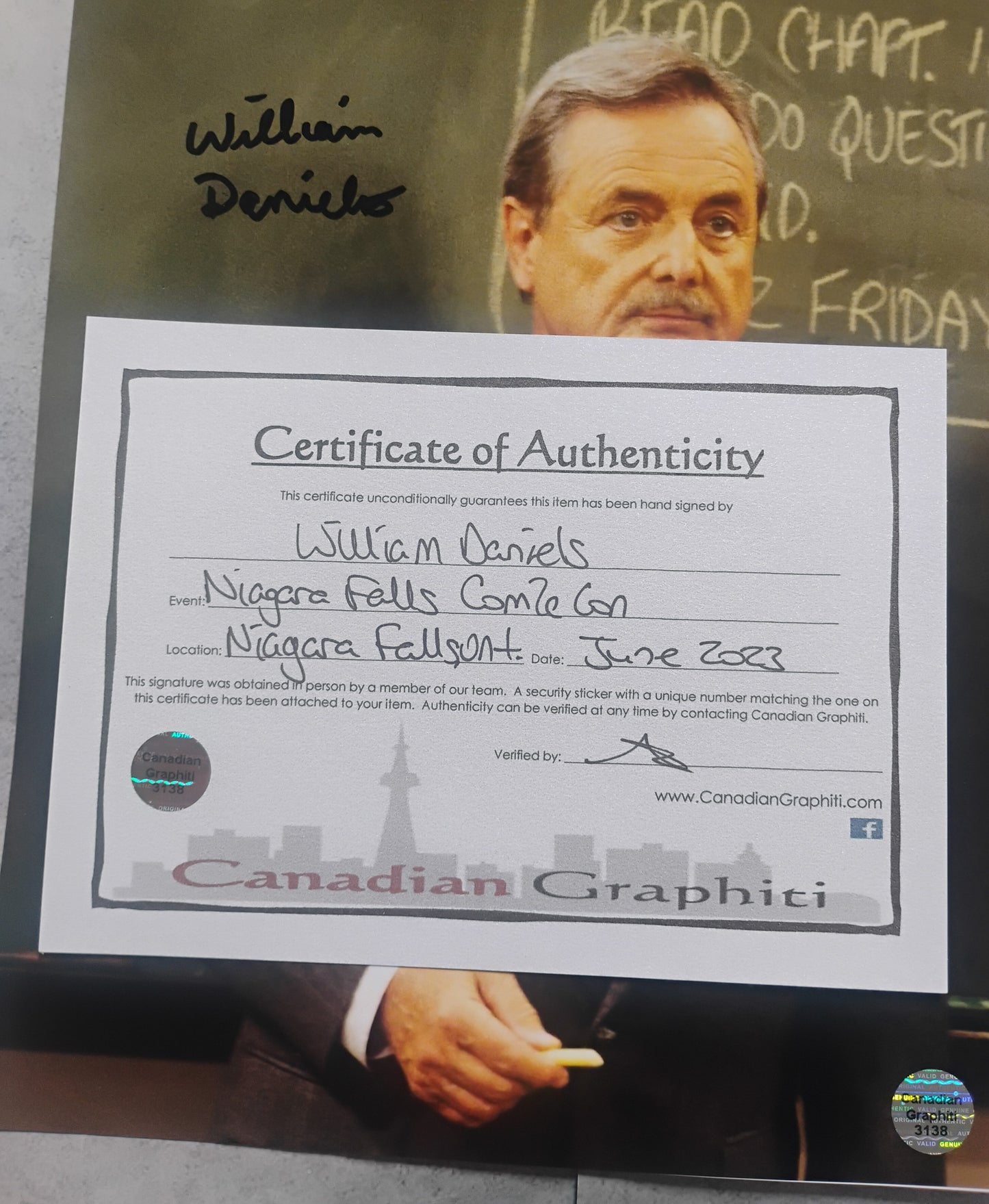 William Daniels Hand Signed Autograph 8x10 Photo COA Boy Meets World