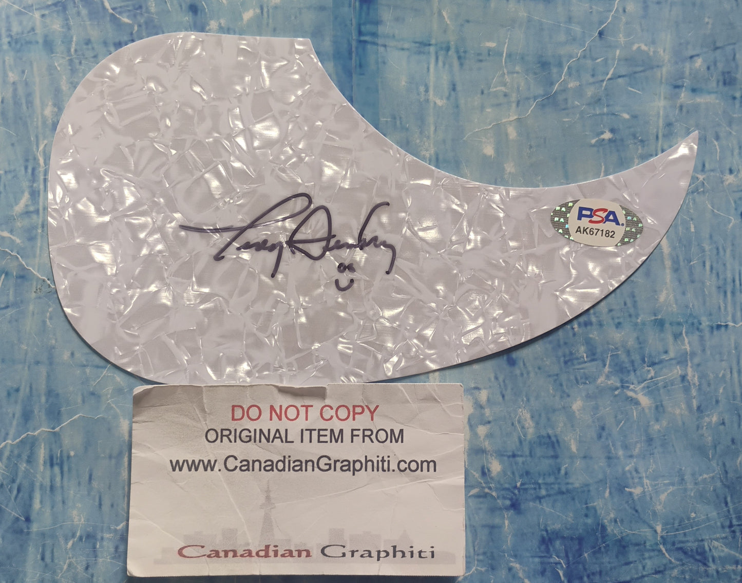 Teddy Gentry Hand Signed Autograph Guitar Pick Guard PSA COA Alabama