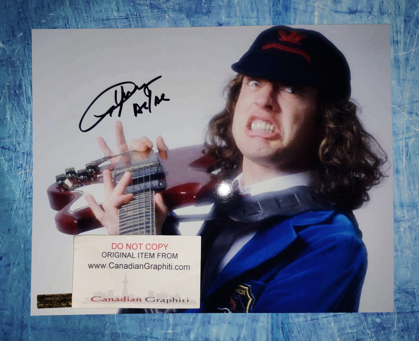 Angus Young Hand Signed Autograph 8x10 Photo COA
