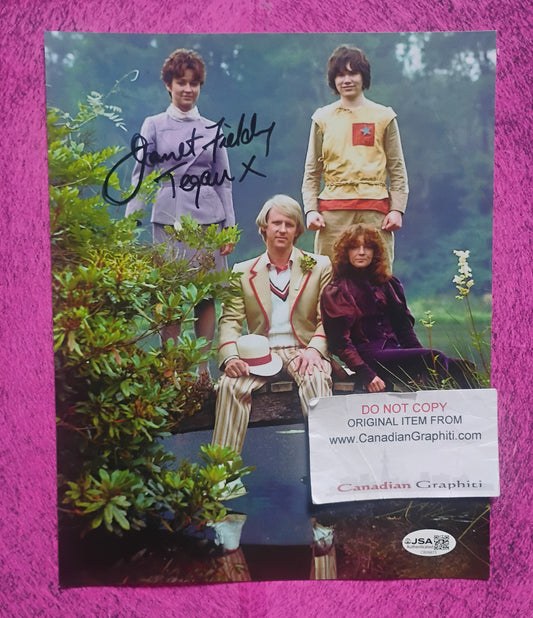 Janet Fielding Hand Signed Autograph 8x10 Photo JSA COA Doctor Who