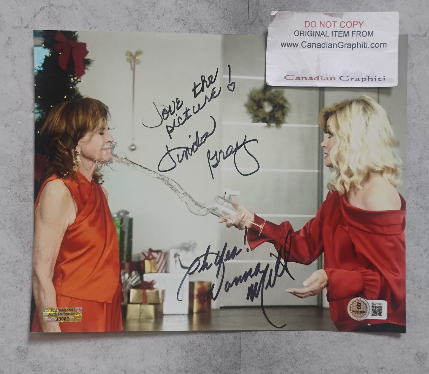 Linda Gray & Donna Mills Hand Signed Autograph 8x10 Photo BAS COA