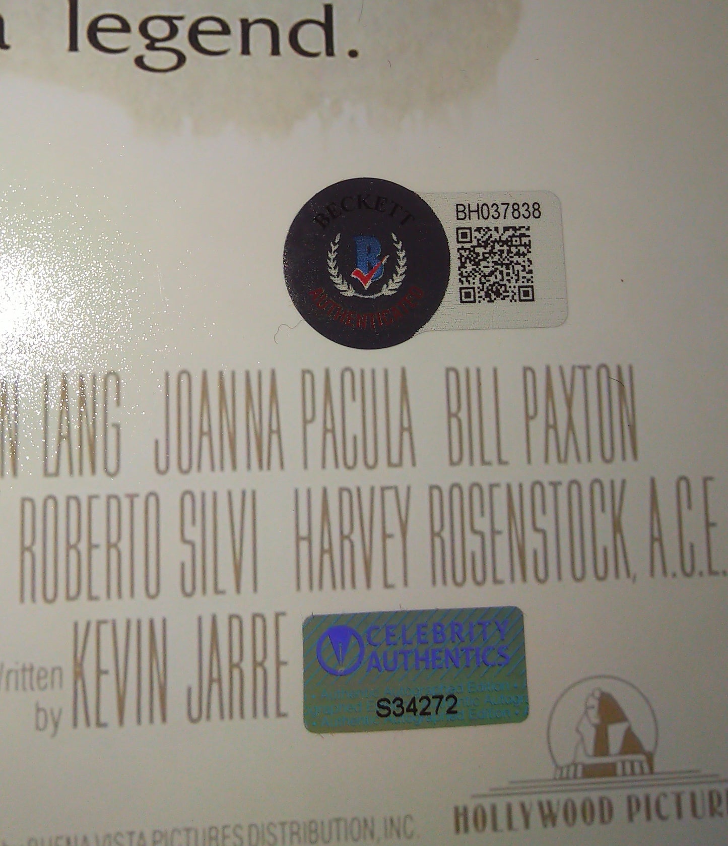 Val Kilmer Hand Signed Autograph 12x18 Photo BAS COA Tombstone