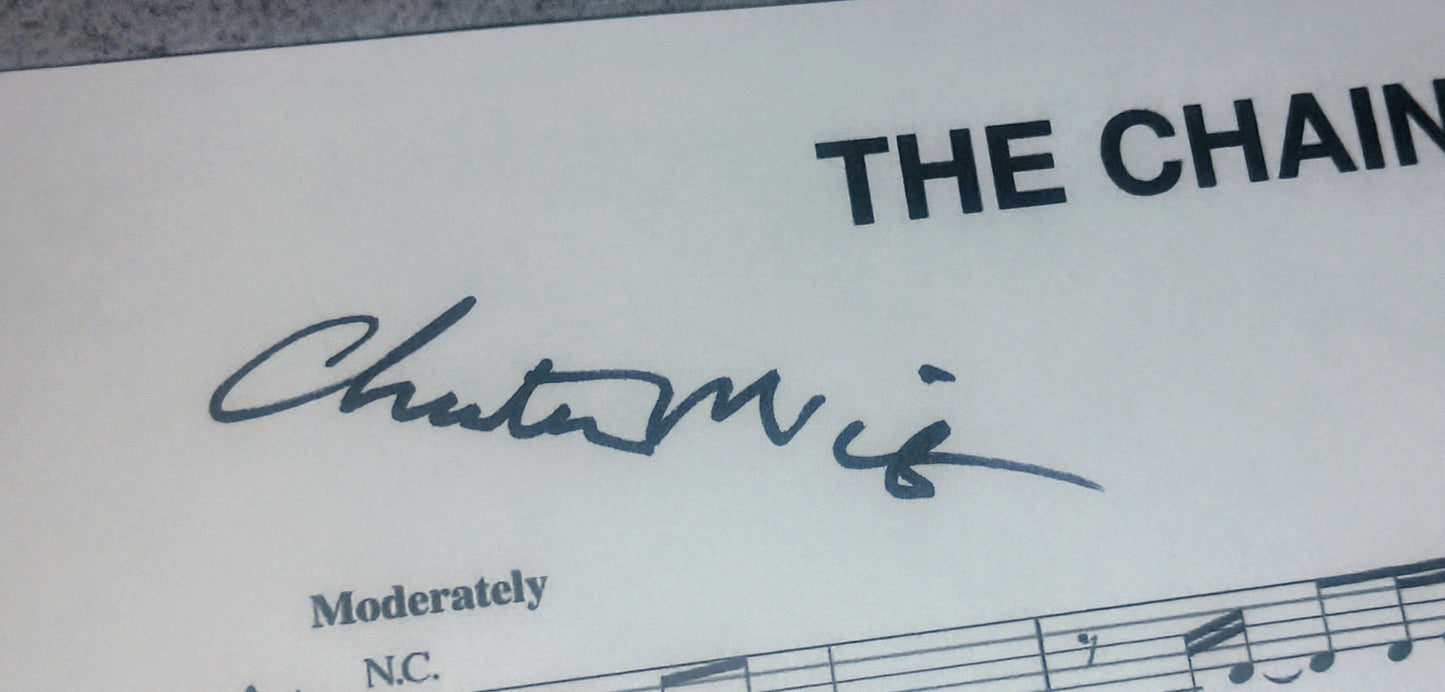 Christine McVie Hand Signed Autograph Sheet Music COA Fleetwood Mac