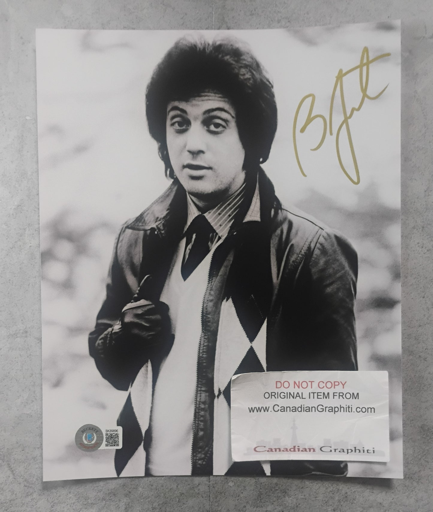 Billy Joel Hand Signed Autograph 8x10 Photo BAS COA
