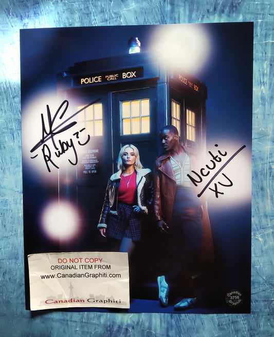 Ncuti Gatwa & Millie Gibson Hand Signed Autograph 8x10 Photo COA Doctor Who