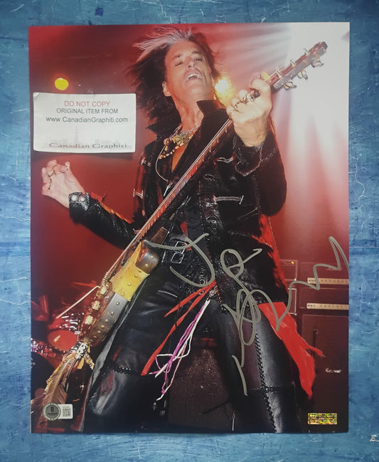 Joe Perry Hand Signed Autograph 11x14 Photo BAS COA Aerosmith