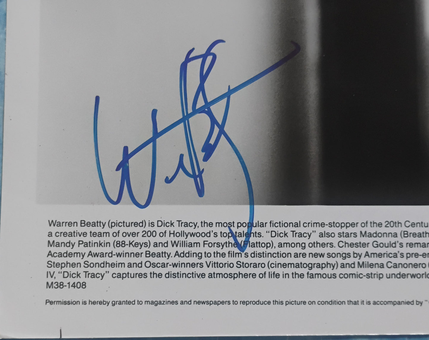 Warren Beatty Hand Signed Autograph 8x10 Photo JSA COA Dick Tracy
