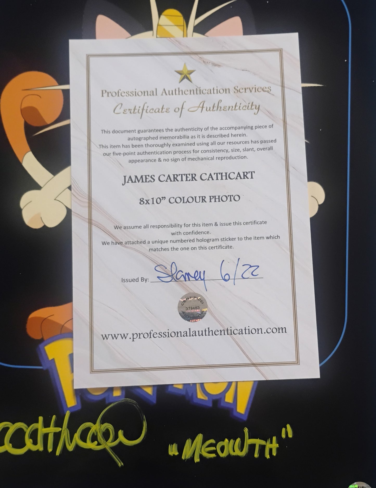James Carter Cathcart Hand Signed Autograph 8x10 Photo COA Pokemon