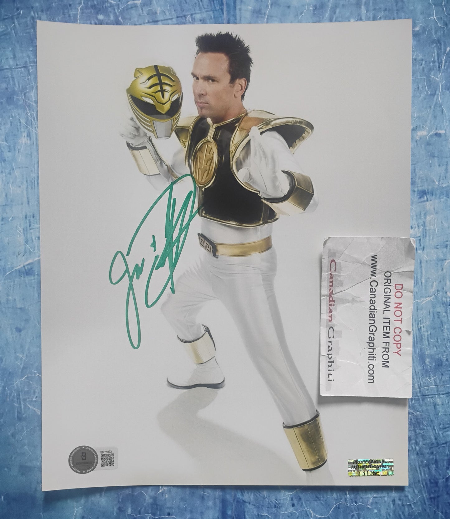 Jason David Frank Hand Signed Autograph 8x10 Photo BAS COA Power Rangers