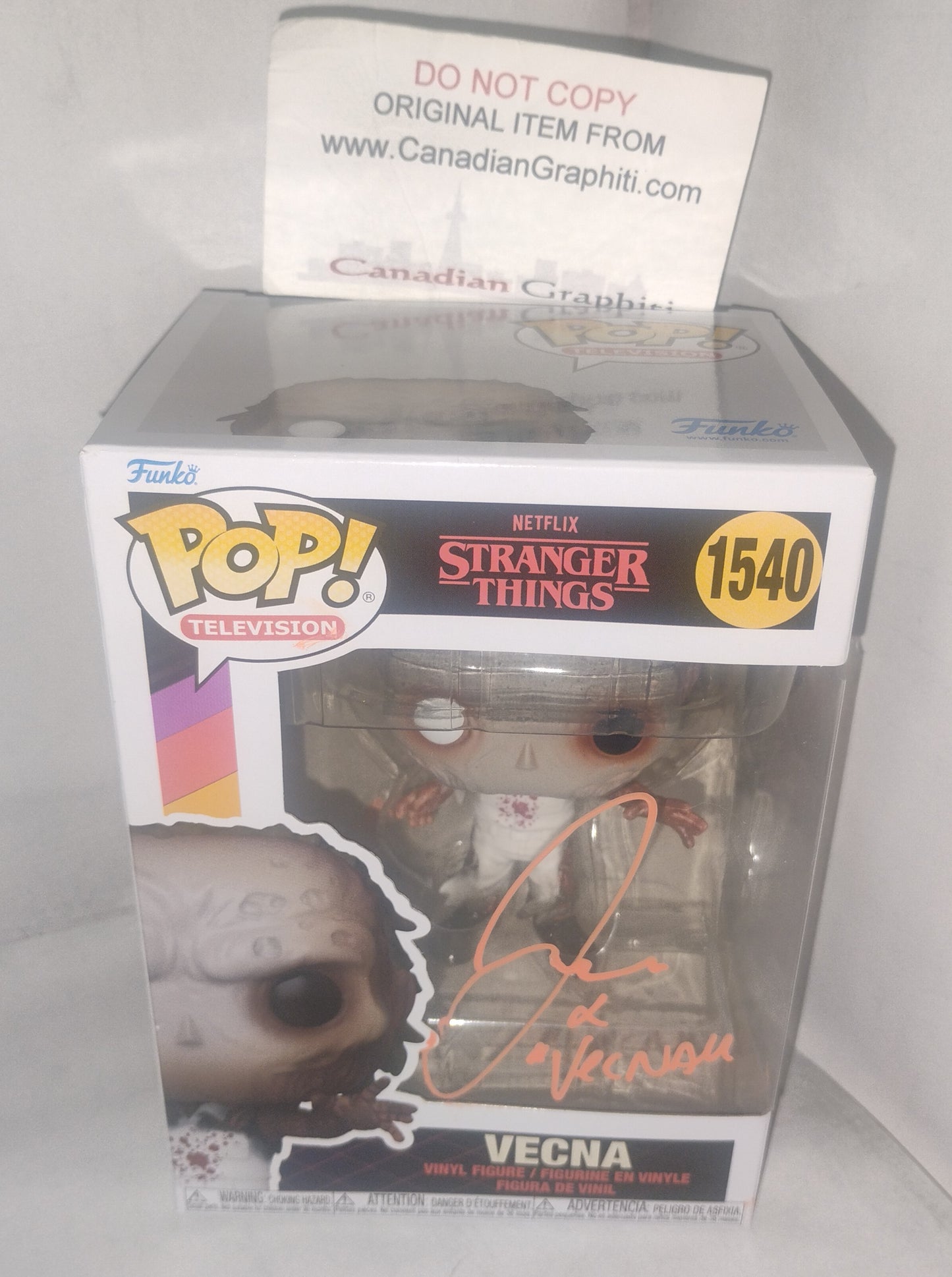 Jamie Campbell Bower Hand Signed Autograph Stranger Things Vecna Funko Pop COA