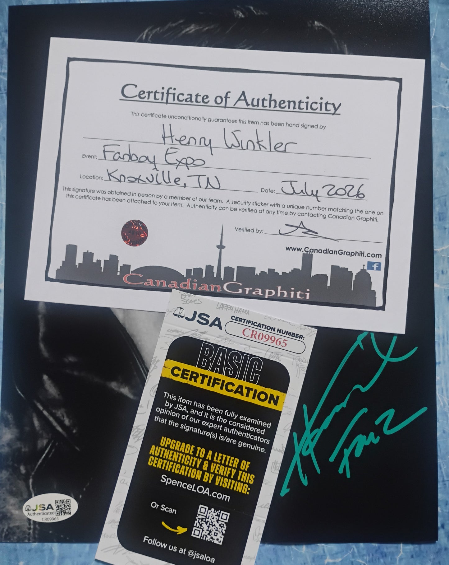 Henry Winkler Hand Signed Autograph 8x10 Photo JSA COA Happy Days