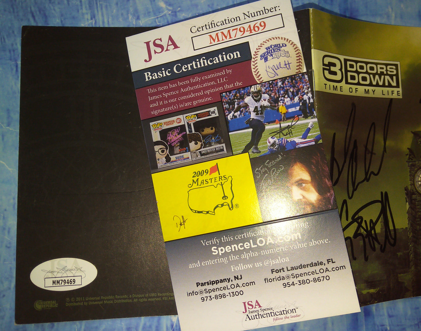 3 Doors Down Hand Signed Autograph CD Booklet JSA COA Brad Arnold