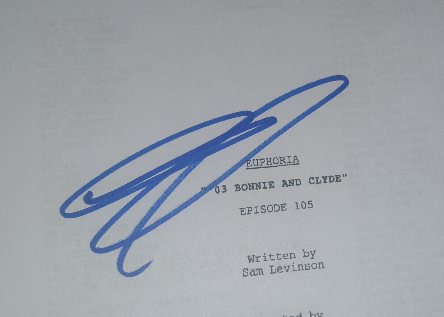 Eric Dane Hand Signed Autograph Euphoria Script COA