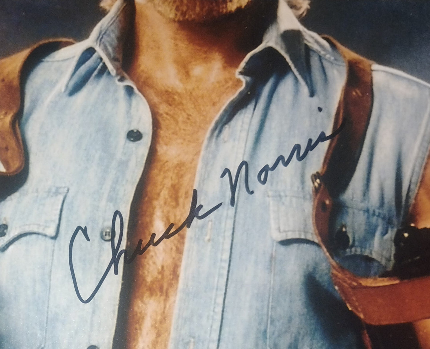 Chuck Norris Hand Signed Autograph 11x14 Photo BAS COA
