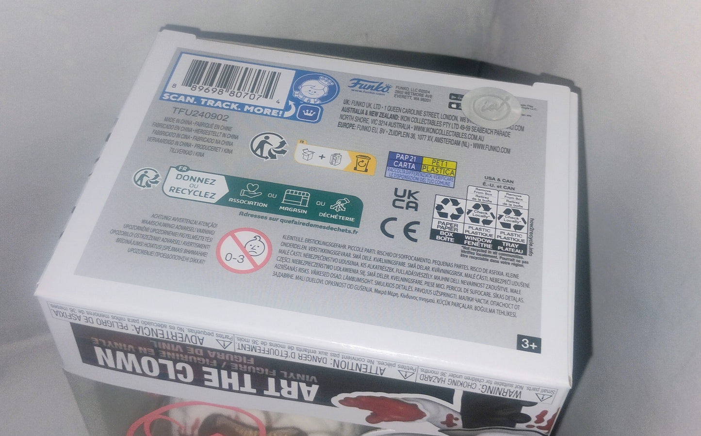 Bill Diamond Hand Signed Autograph Art The Clown Funko Pop COA Terrifier