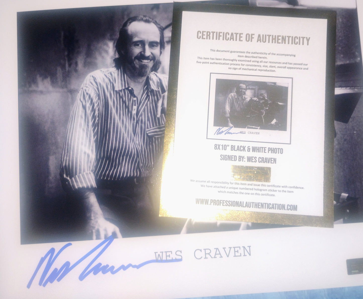 Wes Craven Hand Signed Autograph 8x10 Photo COA