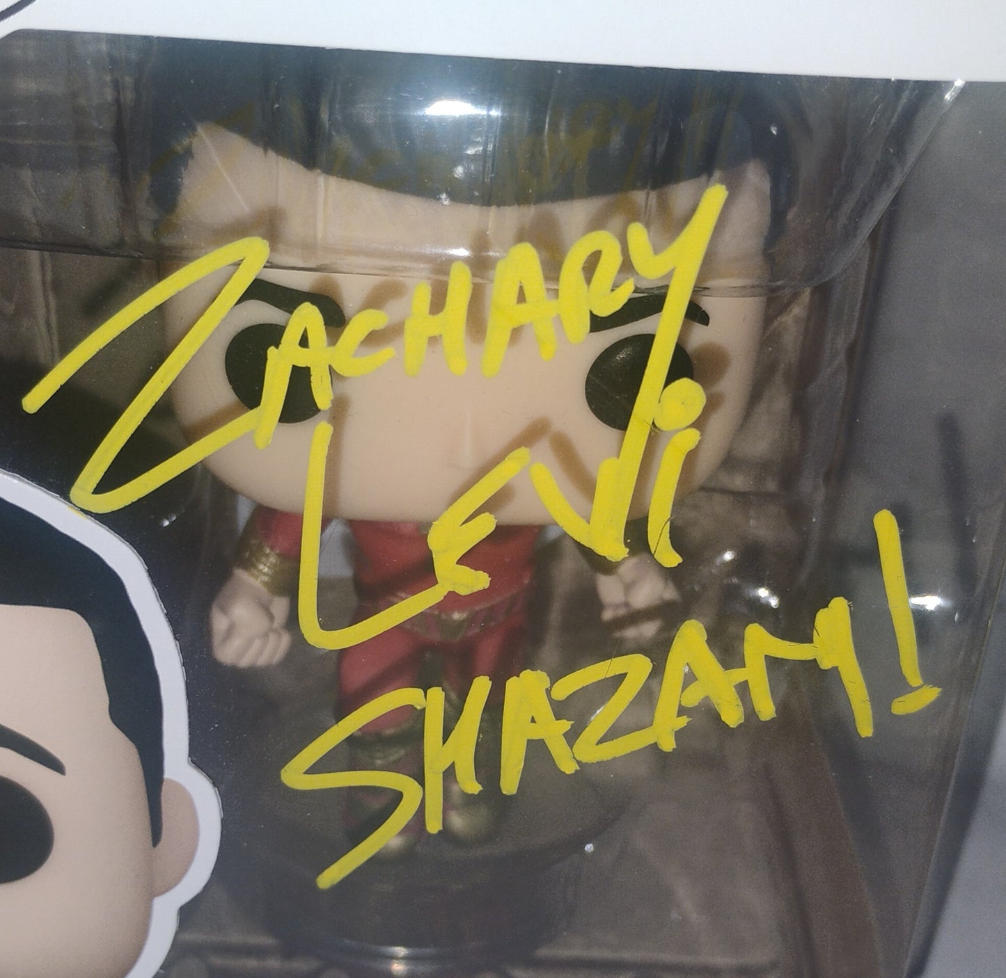 Zachary Levi Hand Signed Autograph Shazam Funko Pop COA