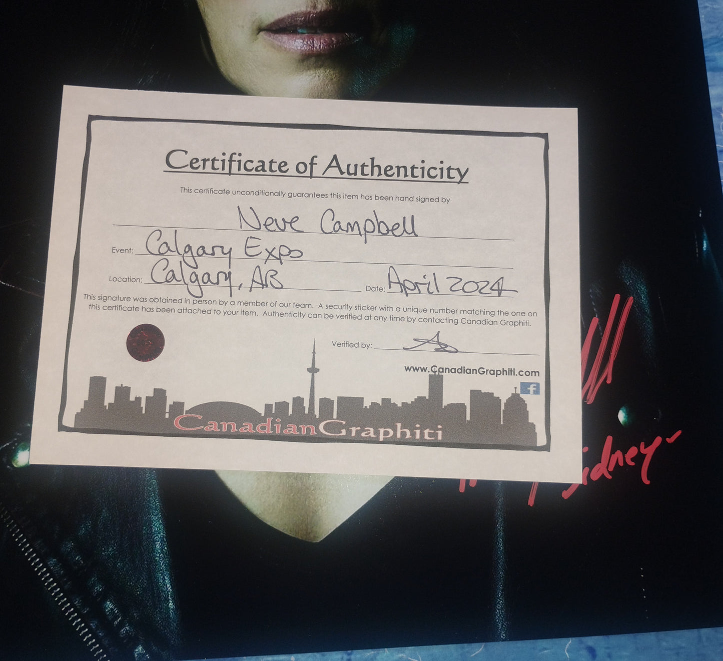 Neve Campbell Hand Signed Autograph 11x14 Photo COA Scream