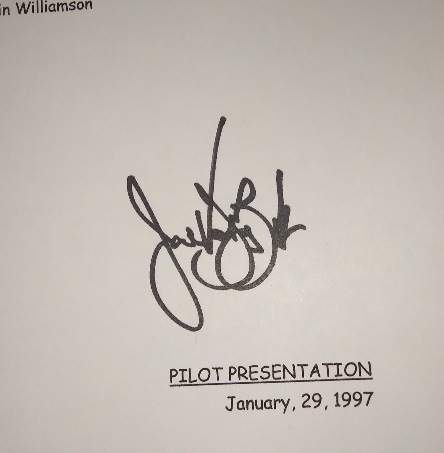 James Van Der Beek Hand Signed Autograph Dawson's Creek Script COA