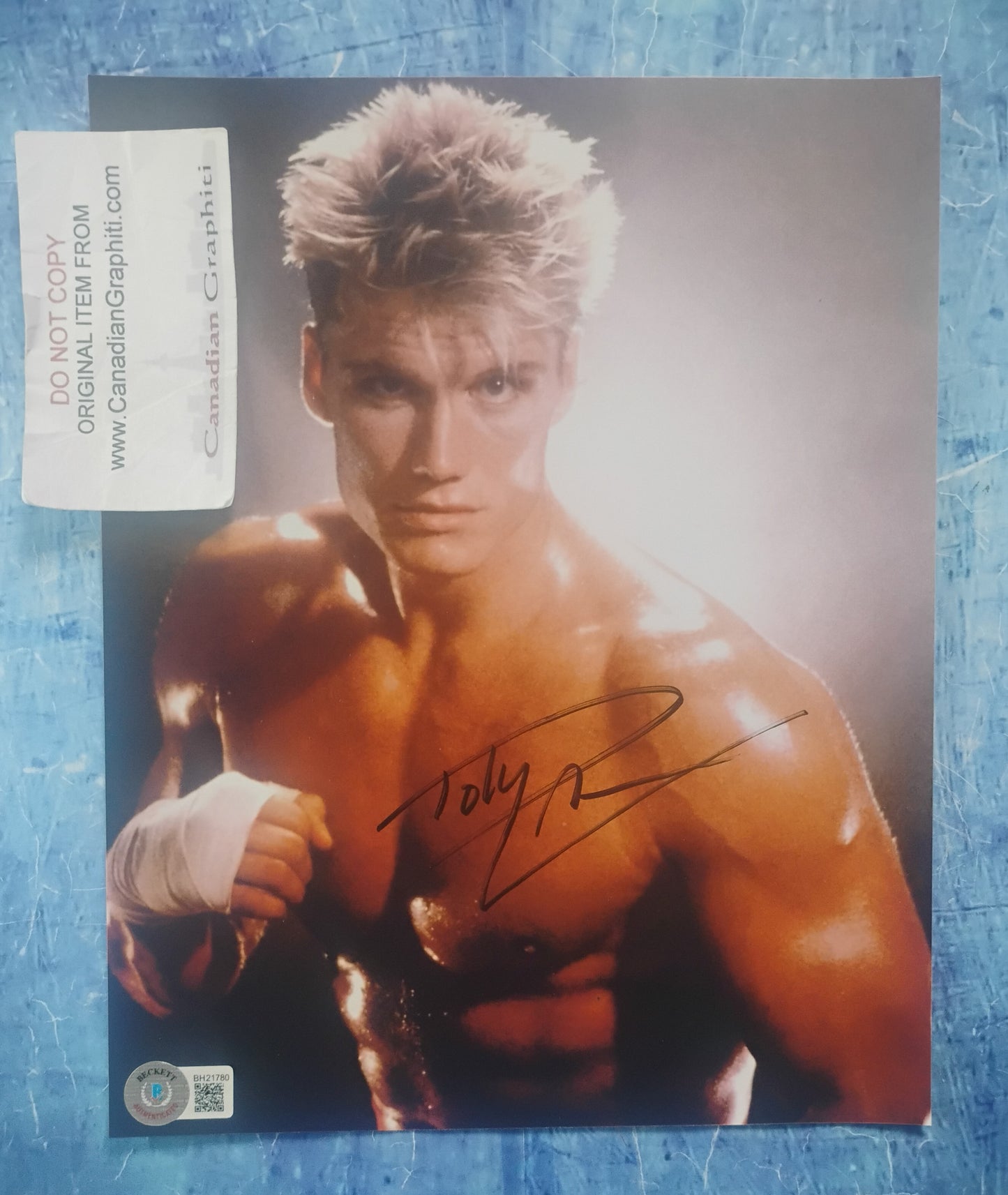 Dolph Lundgren Hand Signed Autograph 8x10 Photo BAS COA Rocky