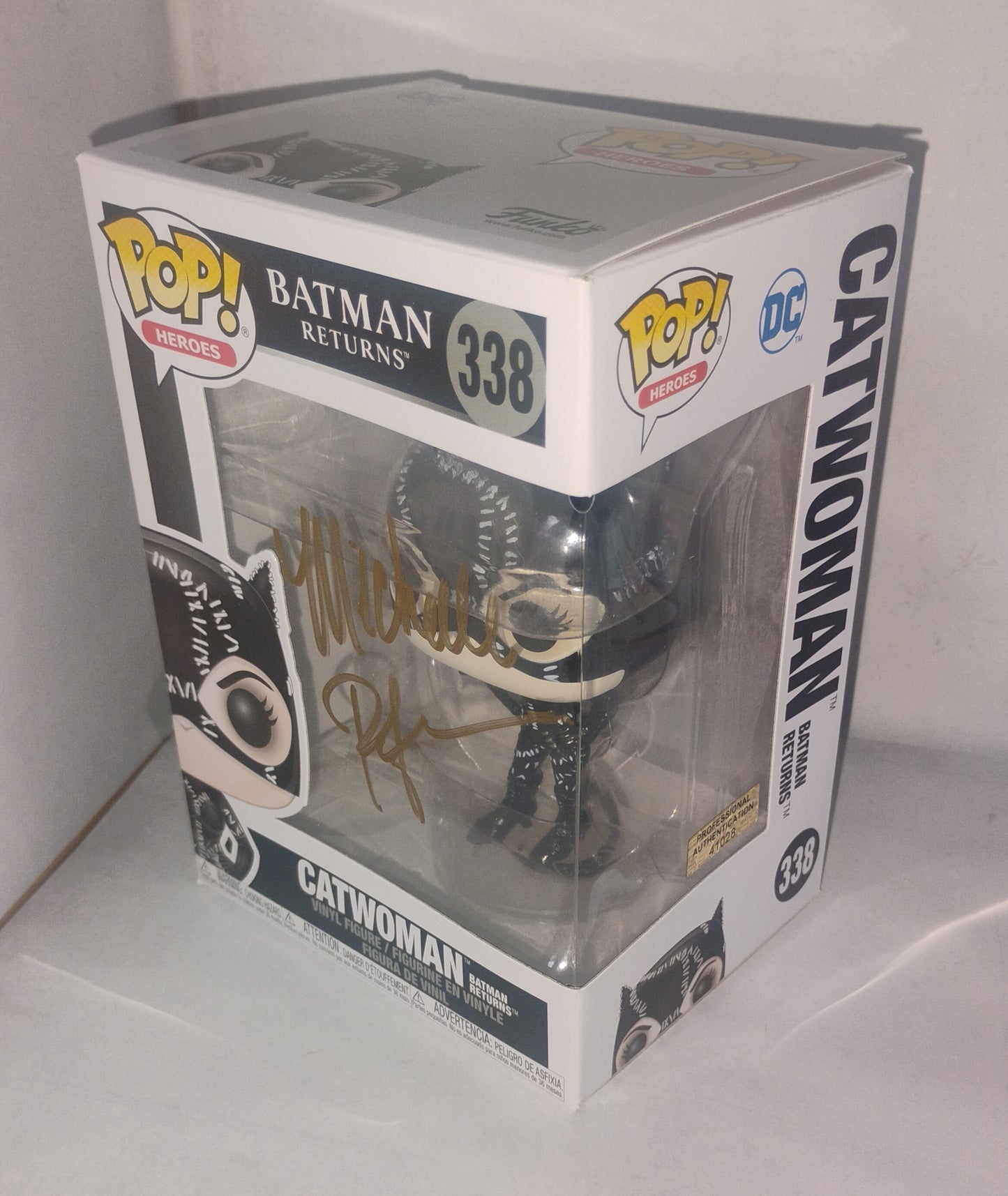 Michelle Pfeiffer Hand Signed Autograph Catwoman Funko Pop COA