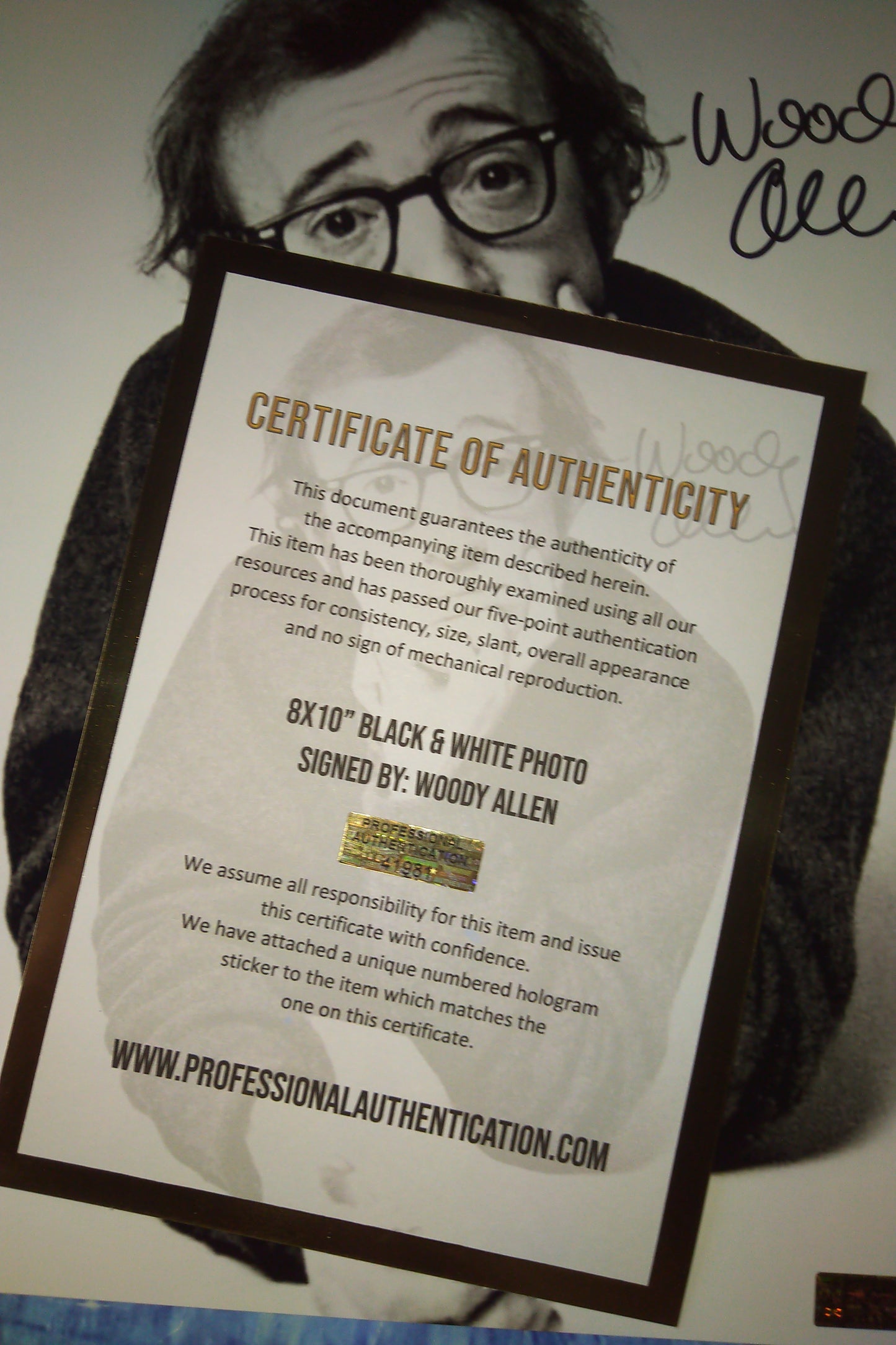 Woody Allen Hand Signed Autograph 8x10 Photo COA