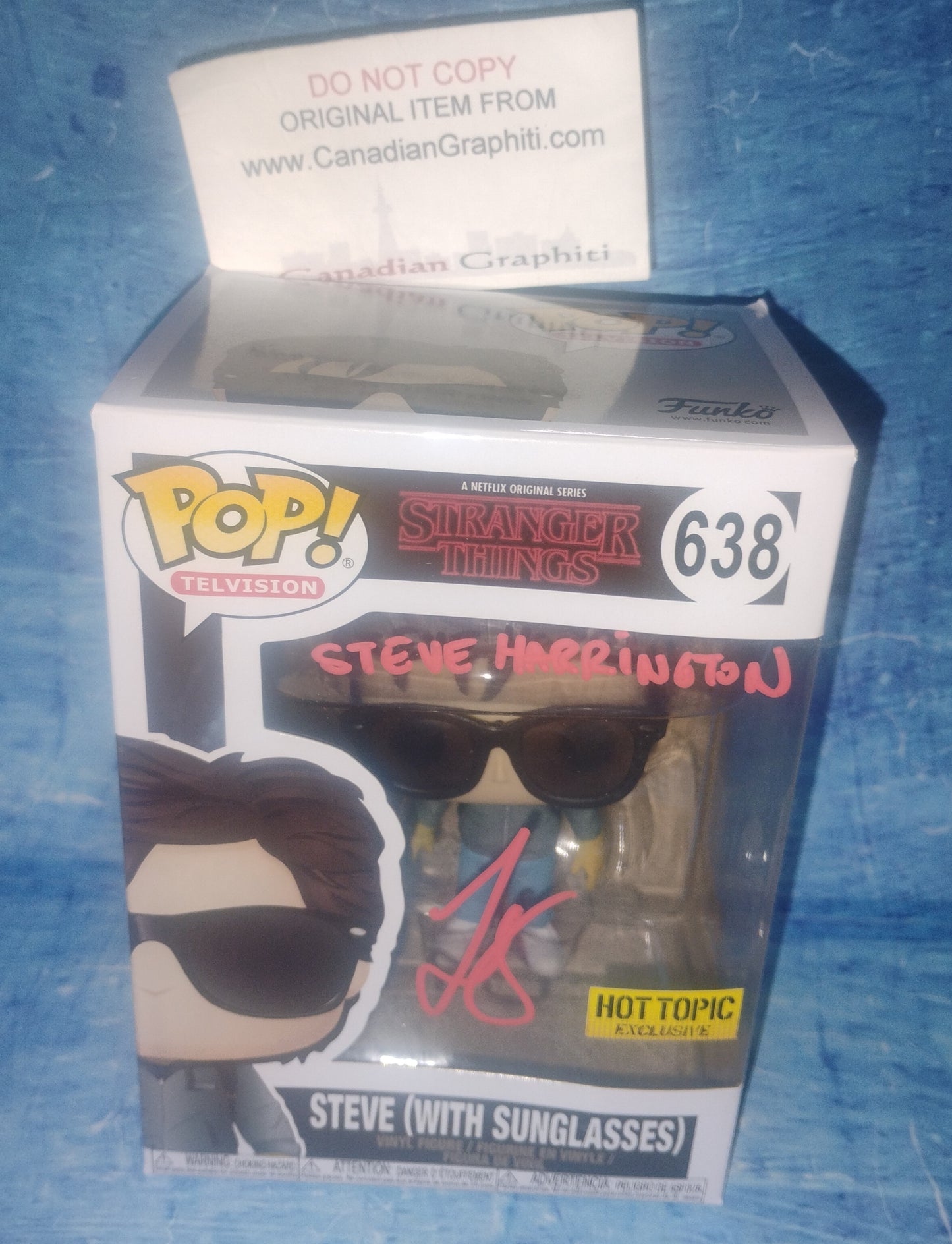 Joe Keery Hand Signed Autograph Stranger Things Funko Pop COA